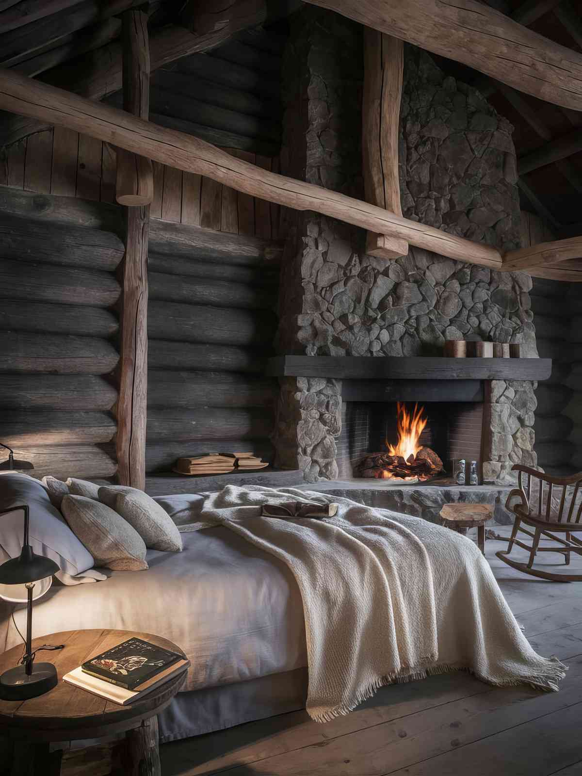 Mountain Cabin Interiors With Fireplace (2026)